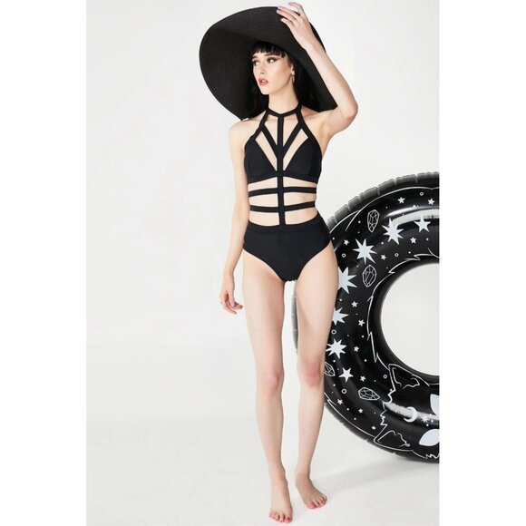 KILLSTAR Orbit witchy goth sun hat - Picture 3 of 7